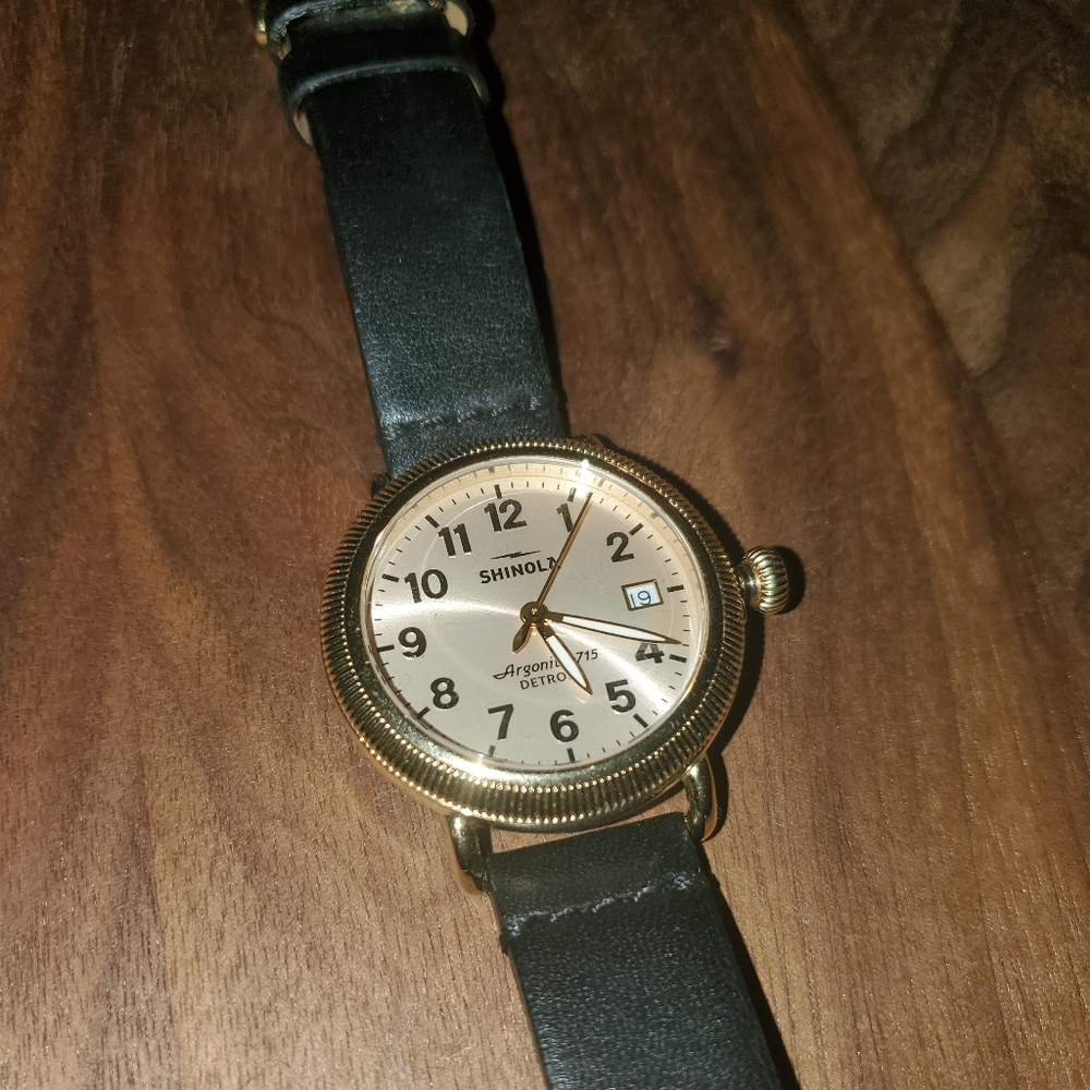 Shinola 38mm Runwell Coin Edge Yellow Gold